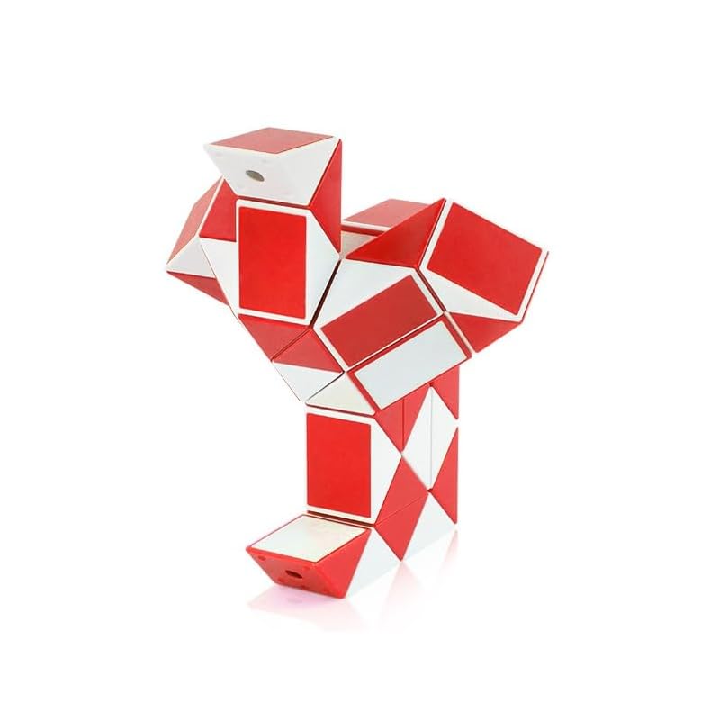 

snake cube magic (36 blocks, red + white)