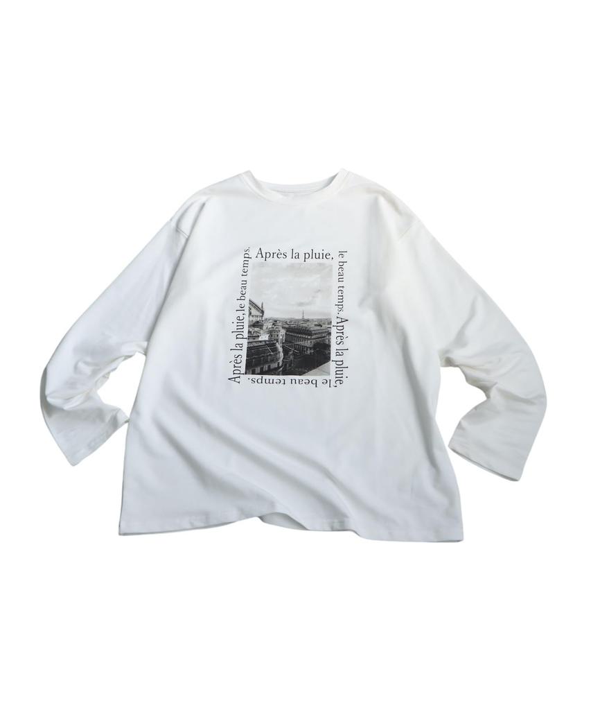 antiqua Printed Long Sleeve One Size White Women's T-Shirt, EP-00169, 03,