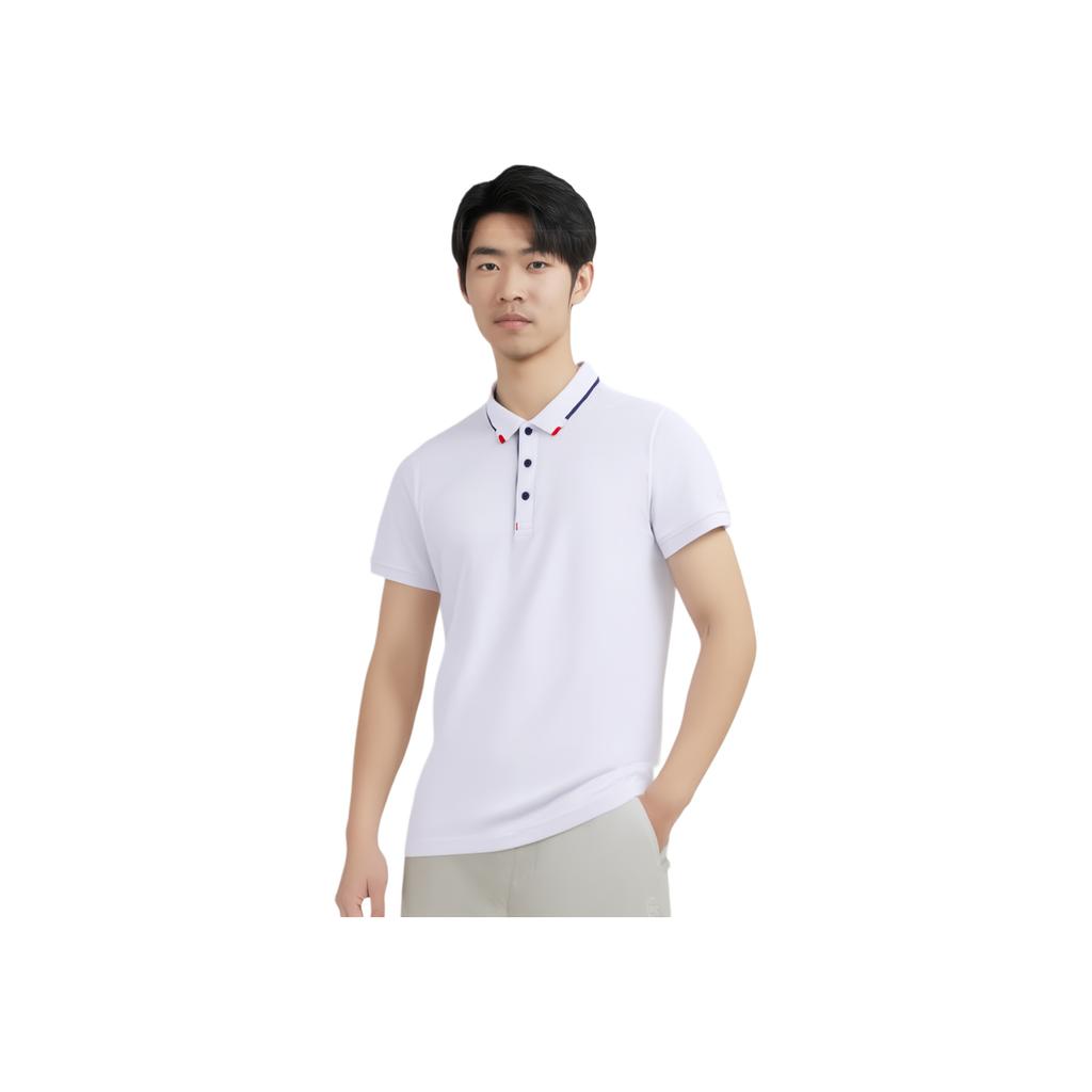 Li Ning Sports Lifestyle Serie Training Lässig Atmungsaktiv Feuchtigkeitstransportierend Kurzarm Poloshirt Herren Poloshirts Weiß APLQ161-1