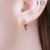 14K Square Cut One-Touch Earrings (Gold Pin) ELGPEE434
