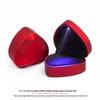 Luxury LED Jewelry Storage Box Soft Velvet Ring Necklace Pendant Display Case for Proposal Anniversary Valentine's Day Gift