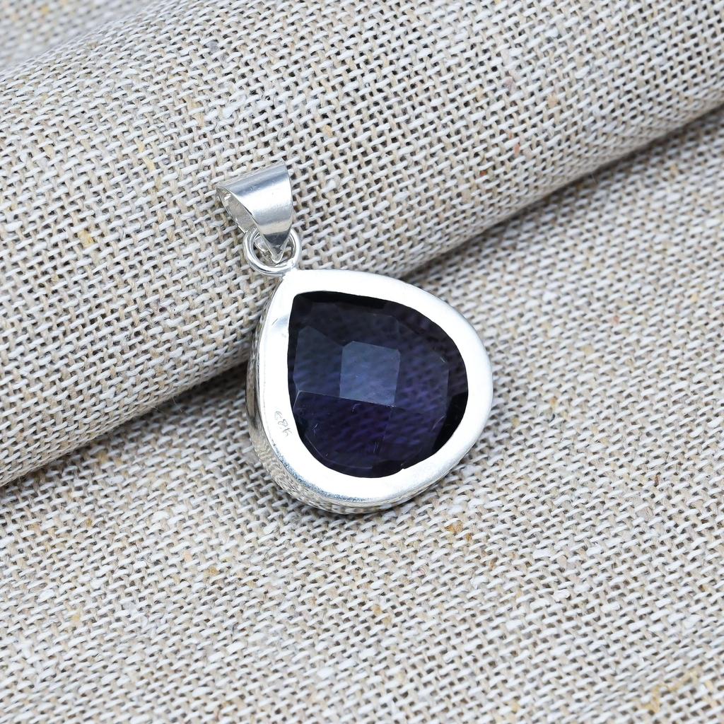 Amethyst Gemstone Handmade 925 Sterling Silver Jewelry Beautiful Pendant For Thanksgiving