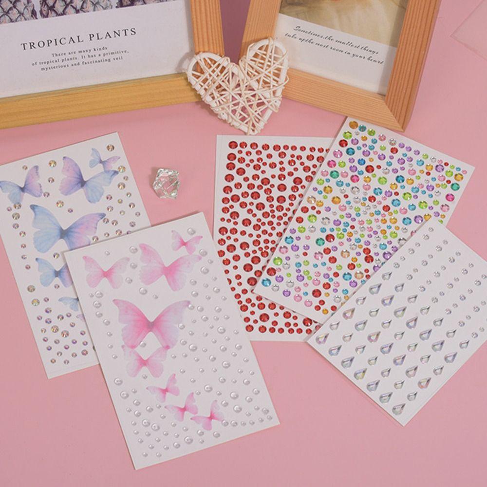 Mixed Rhinestone Stickers Fashion Eyeliner  Decals Disposable Tattoo Stickers  Party