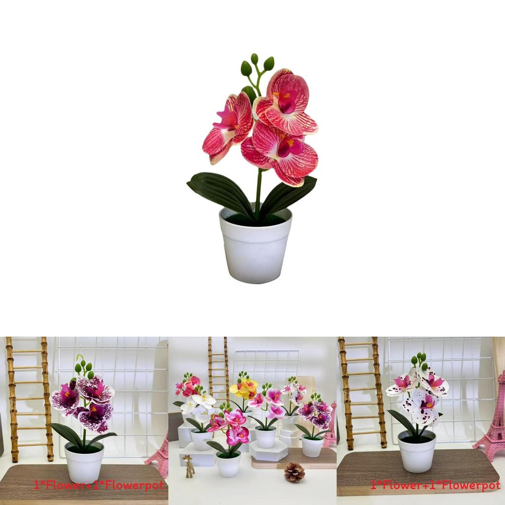 Butterfly Orchid Fake Flower Pot Plant For Event Decorations And Photography Sessions