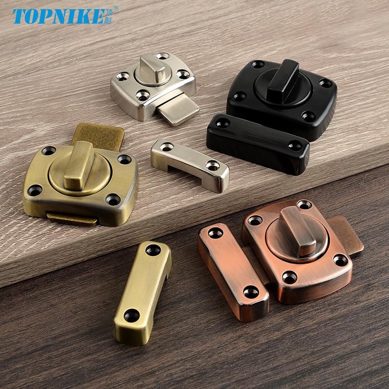 Metal Swivel Bolt Latches With Rotate Latch Bolt, Sliding Door Security Latch Features Left And Right Knob For Patio Barn And Sc