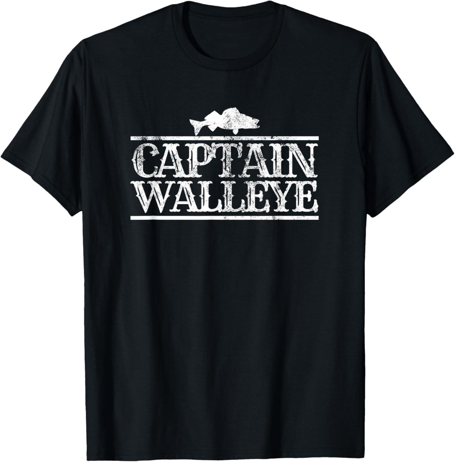 Funny Captain Walleye Fishing Joke Fishermn T-Shirt S разноцветный