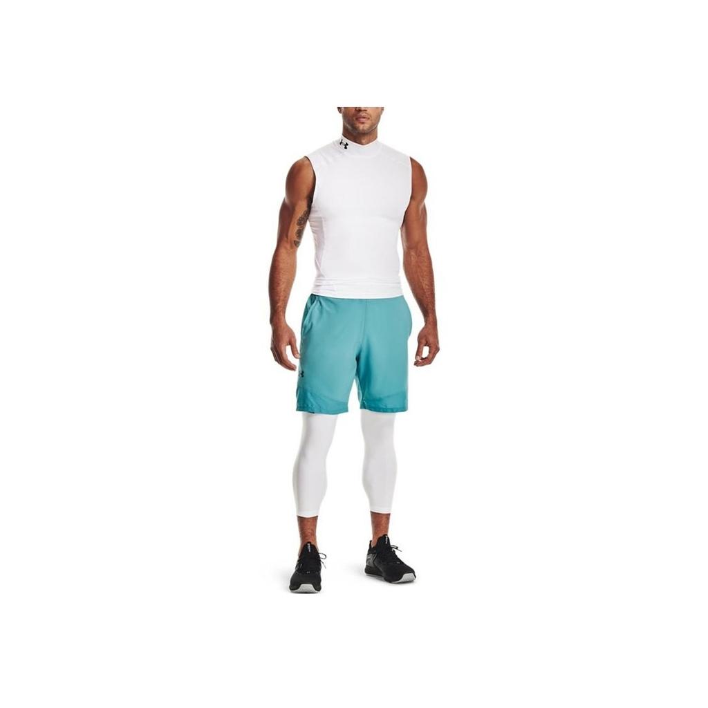 Under Armour Mesh Tight Breathable Sports Long Pants Men Bottoms White 1361588-100