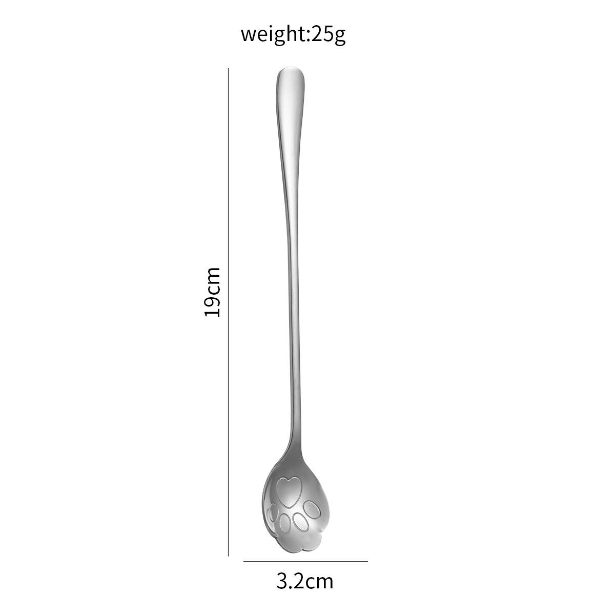 

Creative, Long Handled Cat Paw Spoon, Stainless Steel, Coffee Spoon, Honey Mixing Spoon, Ice Spoon, Cocktail Bar Spoon, Spoon, Mug Spoon