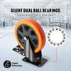 SucceBuy 2-6in PVC Furniture Caster Wheels Set of 4 Swivel Plate Casters with Security A/B Lock Non-Marking for Cart Workbench