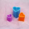 3D Heart-shaped Cylinder Candle Mold DIY Love Candle Making Tool PC Acrylic Plastic Mold Kit Home Decor Gift for Valentine's Day