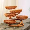 Hand-Woven Multi-Layer Imitation Rattan Storage Basket