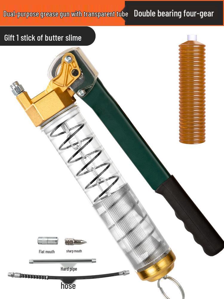 High-Pressure Dual Rod Grease Gun for Forklift & Excavator