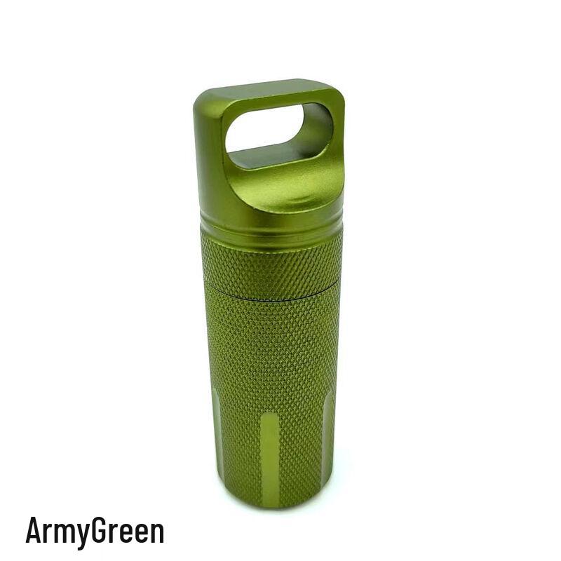 Aluminum Alloy Waterproof Outdoor Survival Storage Capsule