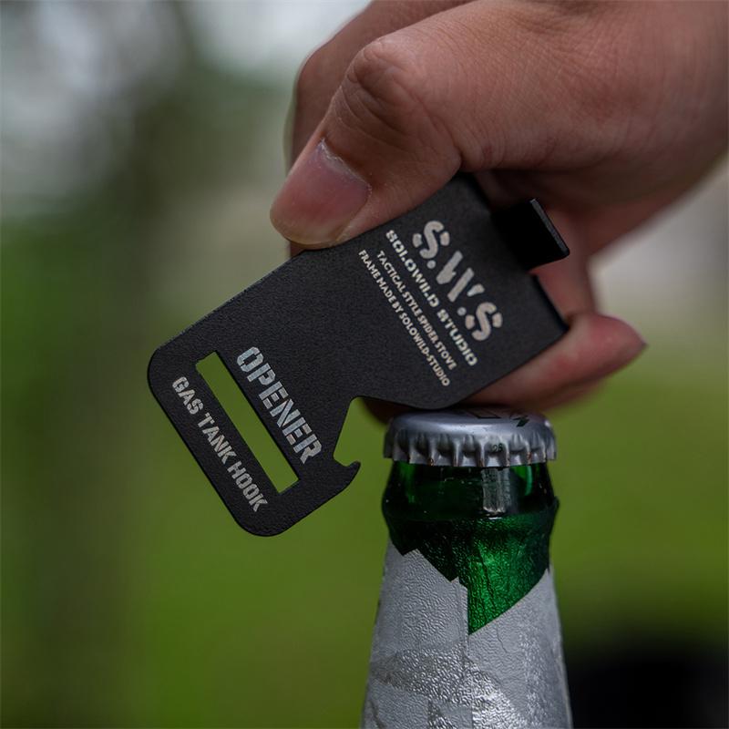 Závěsný háček na plynovou kartuši pro kempingový stůl IGT, nerezový klip pro zavěšení butanové plynové láhve, plynová klíčenka, příslušenství pro plynovou láhev