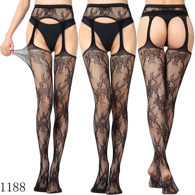 Sex Underwear Sexy Large Size Garters High-end Thickened Sexy Women's Sex Stockings, Suspender Panties Net Socks