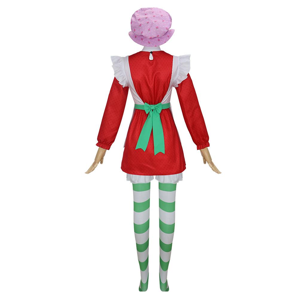 Anime Strawberry Shortcake Cosplay Costume 1980 Classic Suit Women The World Of Strawberry Shortcake Halloween Fancy Dress