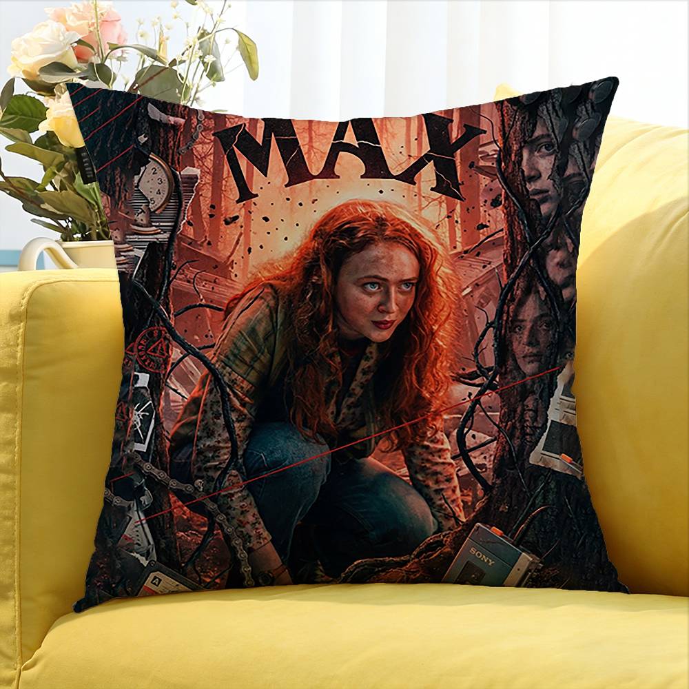 Sadie Sink Stranger World Various Sizes Square Pillow Case For Car Home Bedchamber Decor