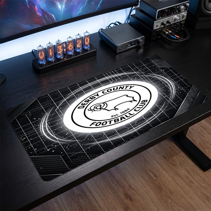 Derby County Football Print Large Mouse Pad, Anti-Slip Extended Gaming Desk Mat for Office Home