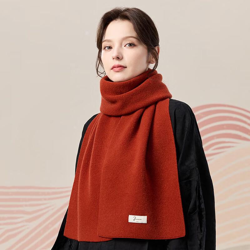 JIUMU Women's Winter Thickened Warm Pure Wool Scarf Shawl WY184