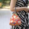 Flowers Embroidery Handbags Women Small Bag Shopper Purse Handbag Triangle Bag Mother Day Clutch Handy Bags One Handle Bags Mini