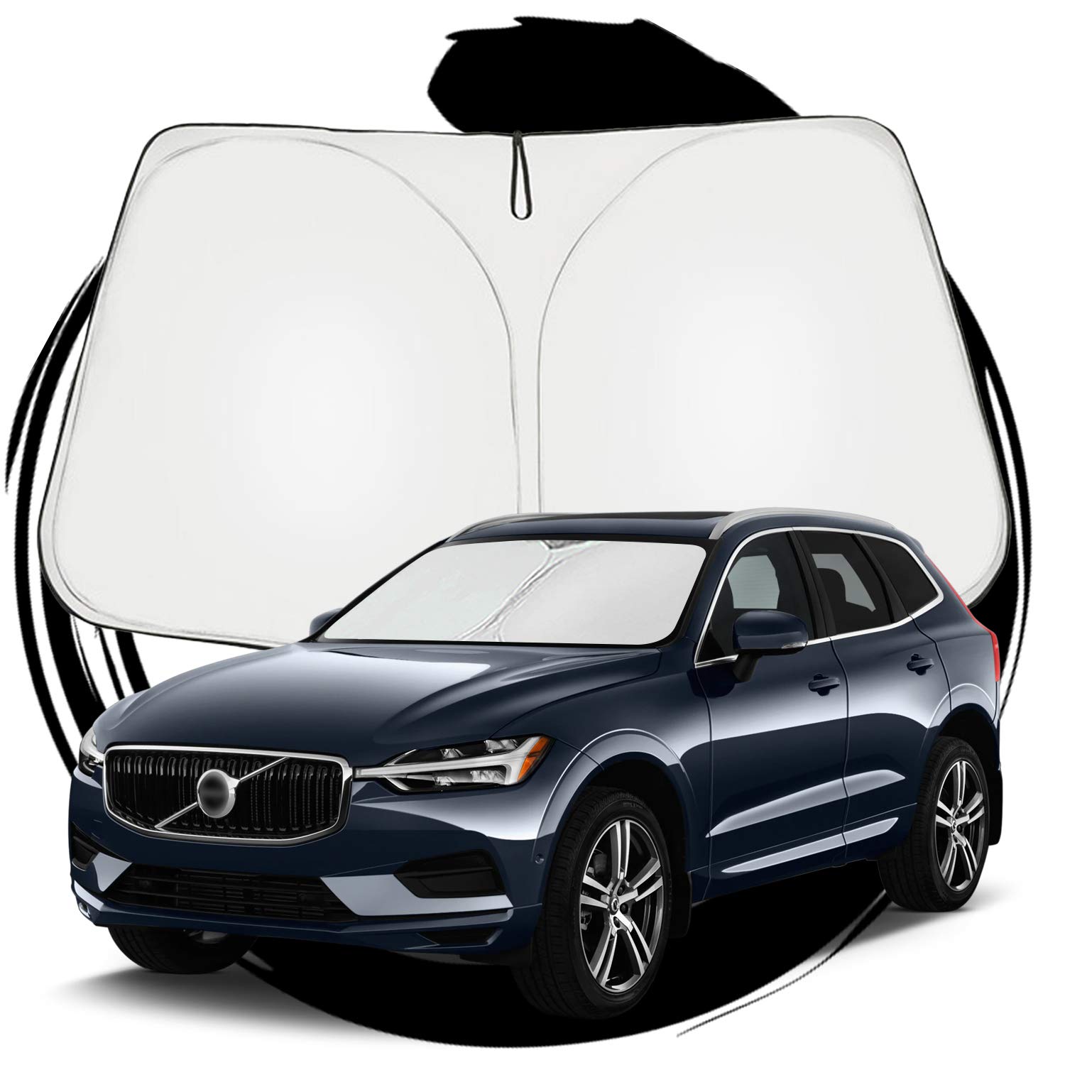 

ruiya Солнцезащитный козырек для Volvo XC60, Солнцезащитный козырек на лобовое стекло, Автомобильный солнцезащитный козырек с защитой от УФ-лучей, Складной для автомобильного кемпинга, Заказные детали