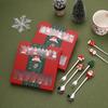 4/6PCS Christmas Gifts Stainless Steel Spoons Forks Set Decoration Glod Silver Elk Deer Dessert Coffee Spoon for Kids Gift Box