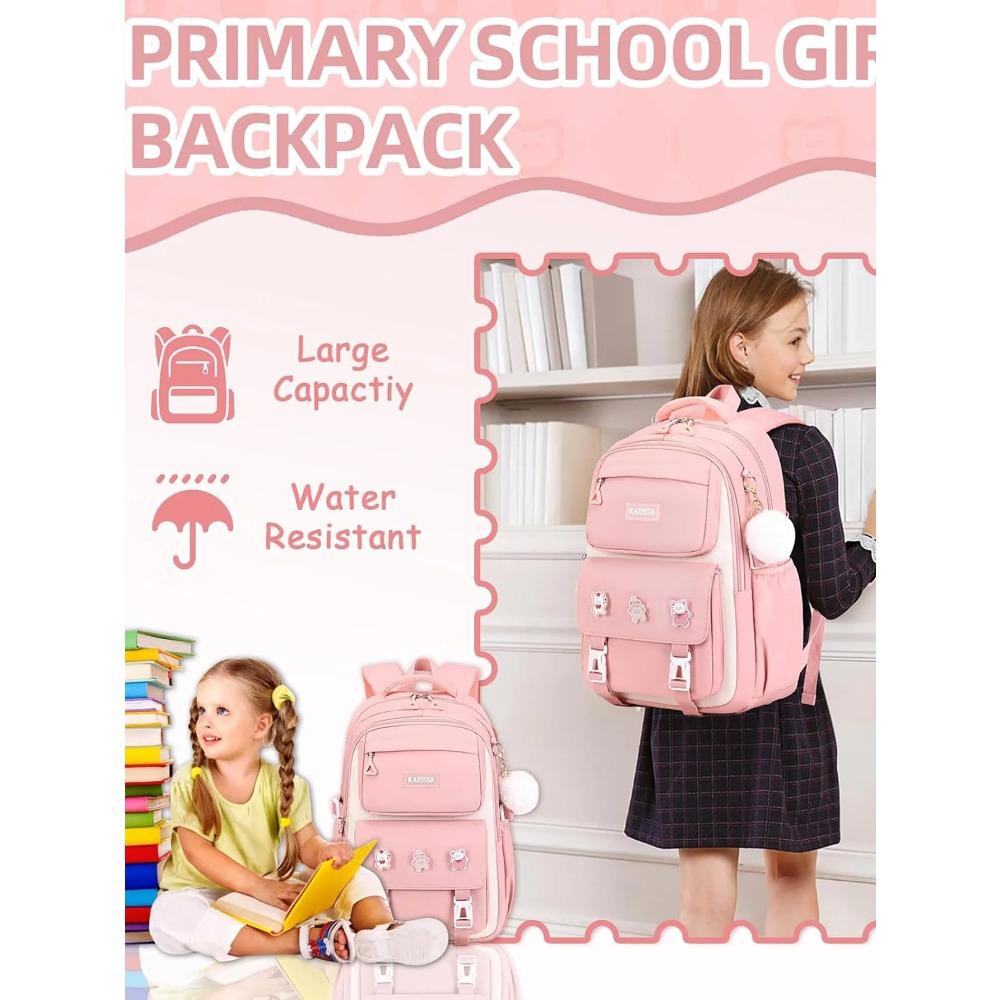 Mädchen Rosa Schultasche College Rucksack Rucksack Für Teenager Frauen Kinder Weibliche Schultasche Primäre Hohe Bagpack Teens Kind