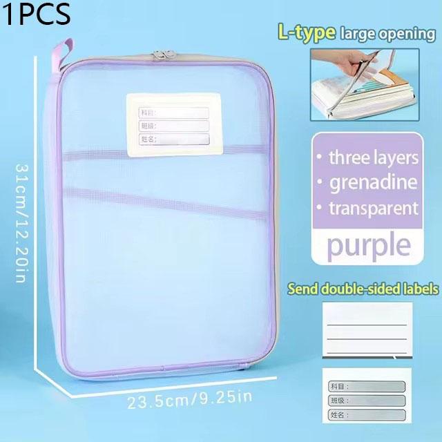 A4 Student Teacher Books Storage Bags Large Capacity Stationery Organizer Bag Folders School Office Supplies Stationary Bag