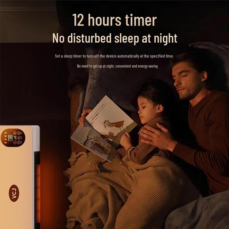 Încălzitor de baie cu telecomandă montat pe perete: Suflantă inteligentă cu temperatură constantă rece/caldă cu utilizare dublă, instalare fără găurire.