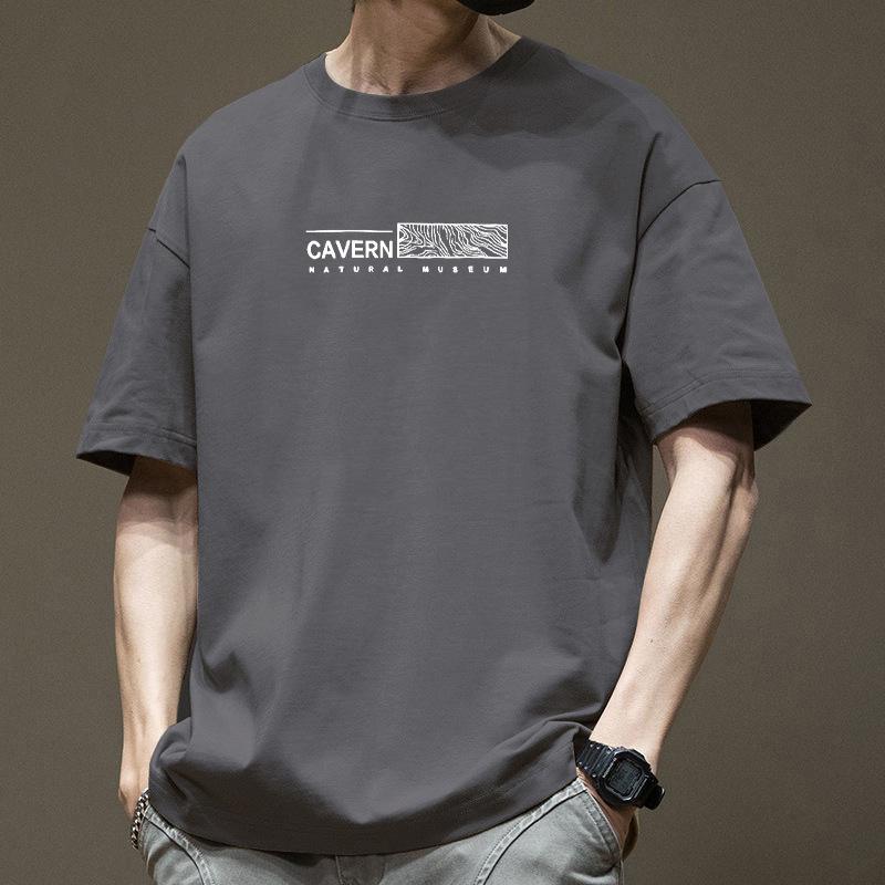 

Хлопковая футболка с коротким рукавом Модная на все случаи жизни Дышащая летняя спортивная футболка Мужской топ 3XL