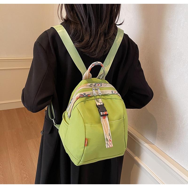 Nylon cloth backpack women's large-capacity leisure niche student schoolbag versatile lightweight travel backpack