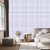 Wallpaper Fabric Pattern White and Blue for Living Room and Bedroom 50x1000