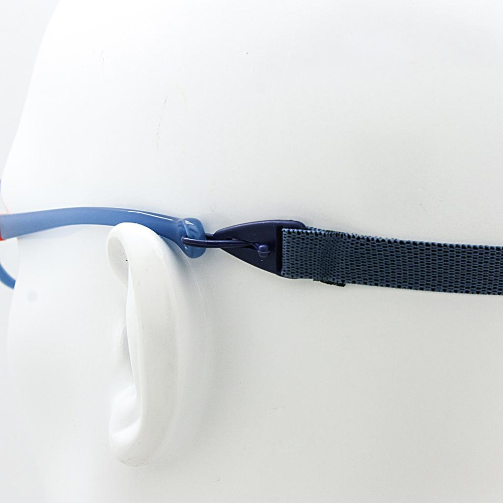 Kids TR90 Optical Glasses Rounded Square Frame Size 41 with Elastic Strap Retainer Flexible Bendable for Boys Girls 2-3 Years Old
