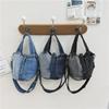 Denim Casual Bucket Bag With Breathable Fabric For Unisex Daily Use
