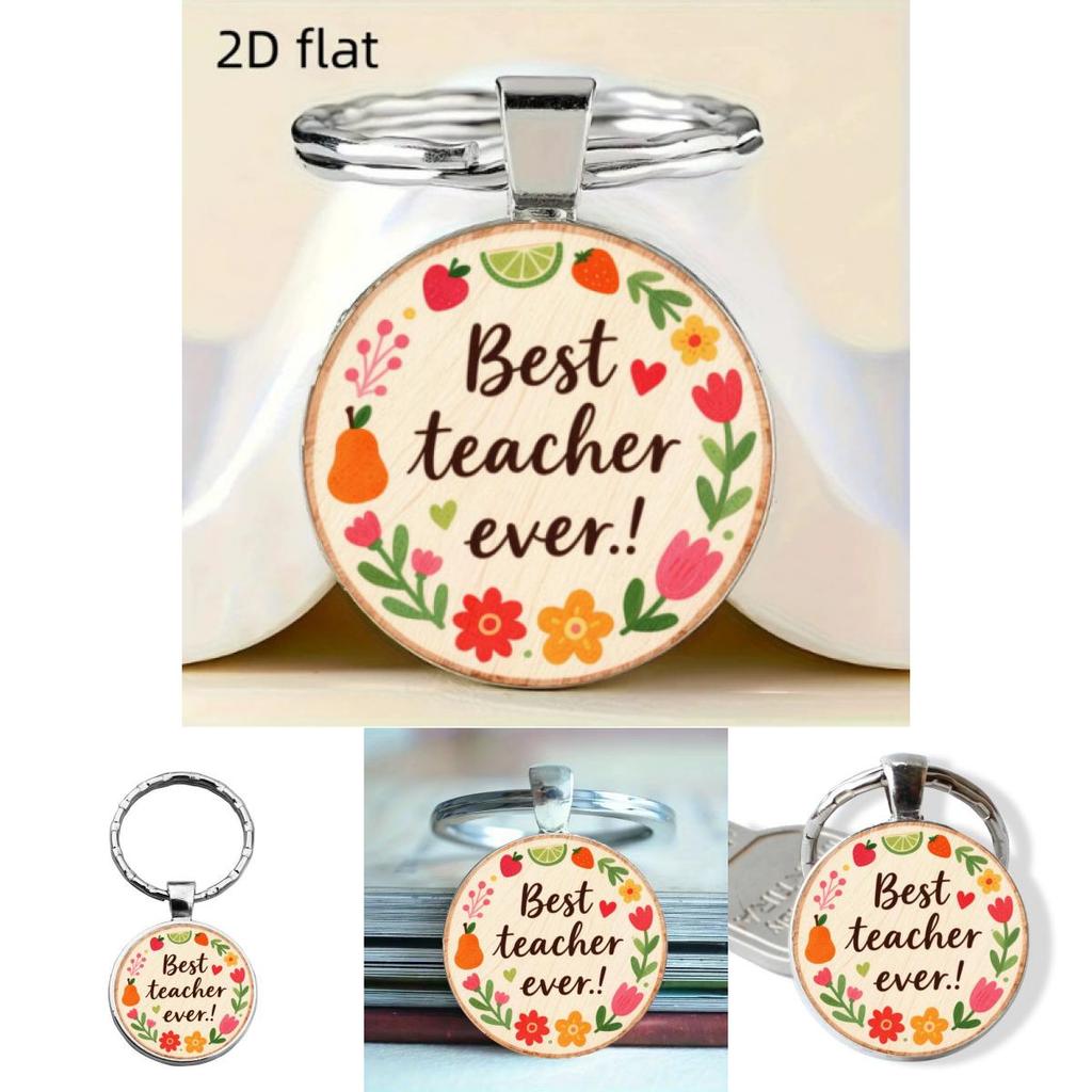 Beat Teacher Ever Letter Keychain Pendant For Celebration Gifting