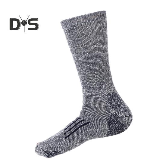 1 Pair Unisex Winter Socks High-tube Wool Socks for Hiking Sports Machine Washable Keep Warm Anti-slip Daily Stockings