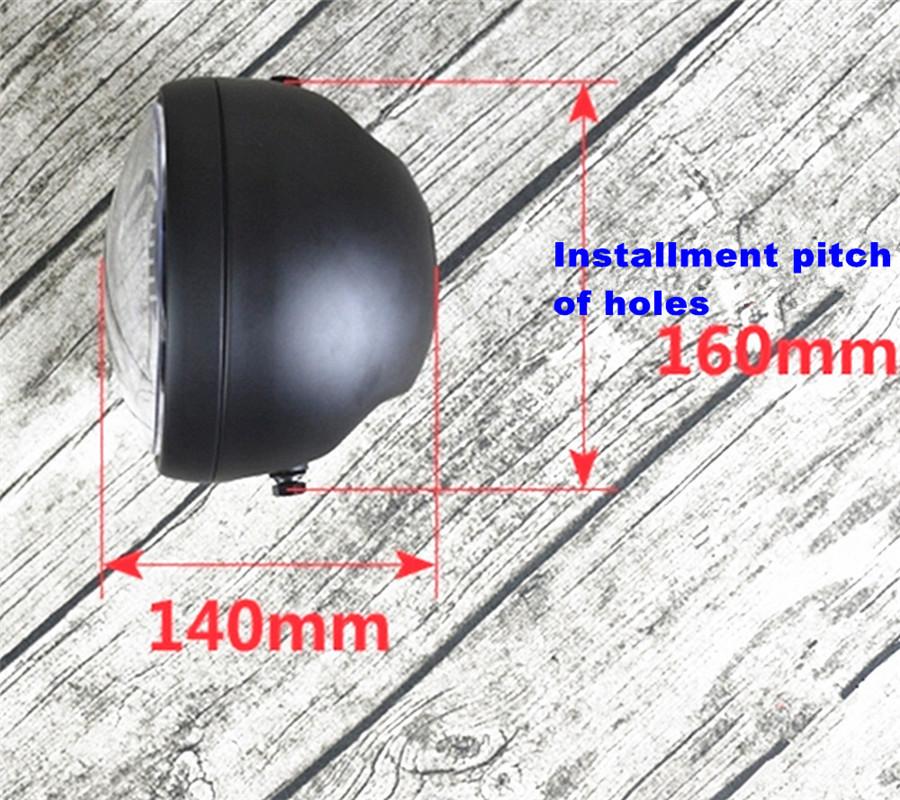 High Quality 6.8 Inch Universal Vintage Motorcycle LED Headlamp Distance Light Refit Motorcycle Headlight Cafe Racer With 41mm CNC Fork Holder