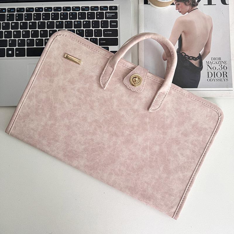 

TS JYL laptop bag,Laptop Case Simple Business Handbag Protective Cover For Notebook medium size фарби люмінесцентні рожевого кольору