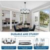 Bymaocar 10-Light Crystal Chandelier Large Crystal Glass Light Fixture,Modern Elegant 110V Pendant Lamp for Bedroom Living Room
