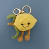 Cute Lemon Doll Crochet Keychain Creative Fruit Series Handmake Knitted Keychains  Fruit Keyrings Custom Accessories