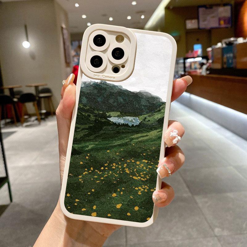 Field Flower Jungle Fresh Scenery Phone Case For iphone 14 11 12 13 Pro Max 7 8 Plus SE 2020 X XR XS Soft Silicone Cover Fundas