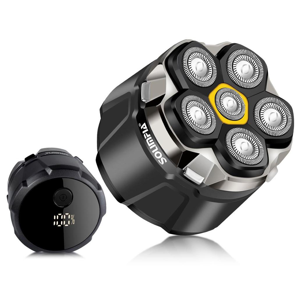 Head Shavers for Bald Men, Wyklaus Rechargeable Electric Razor Waterproof, Wet Dry Head and Face Shaver for Men, LED Display,