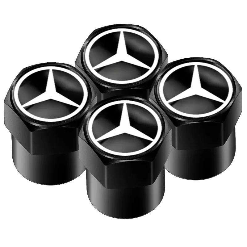 

Car Tire Valve Caps Emblem metal Cap Case For Mercedes Benz A/B/C/E/S/GLC/GLE/CLA Class C200L W205 X253 Accessories Car Styling