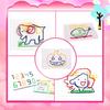 Kids Threading Board with Pens Laces Fine Motor String Weaving Drawing Board Toddlers Boys Girls Stitch Grid DIY Lacing Board Toy