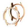 Luxury dual diamond case for Samsung Galaxy Watch 4 5 6 7 40mm 44mm case PC hollowed out protective case to prevent falling