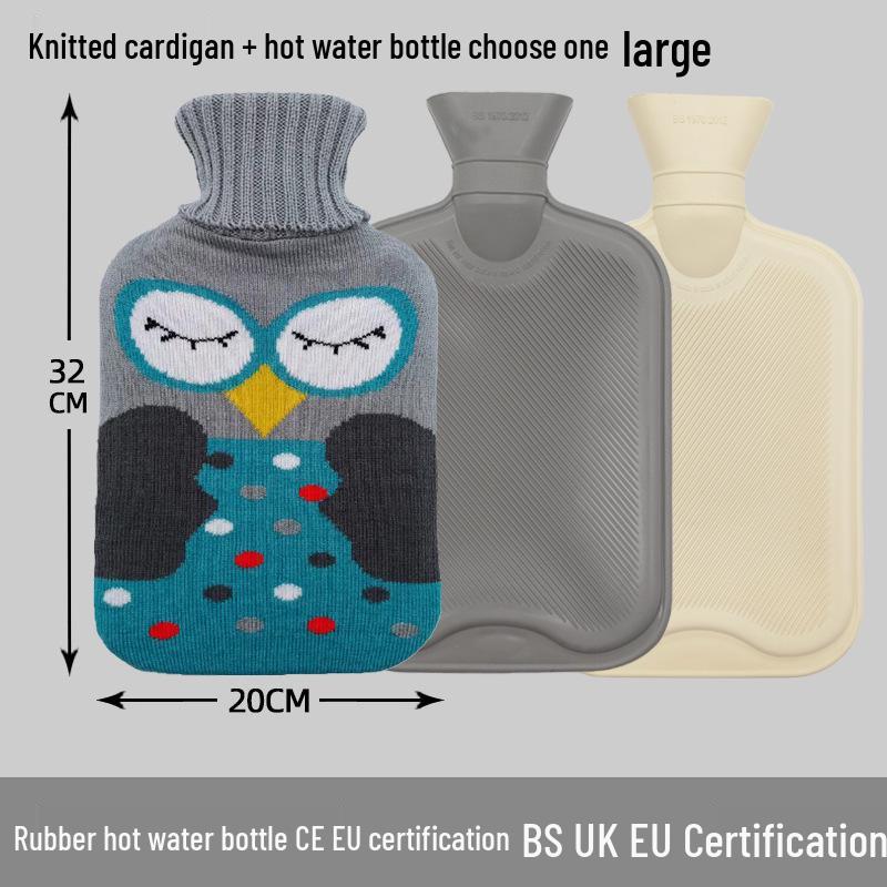 Old-Fashioned Rubber Hot Water Bottle for Stomach Warming