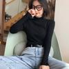 New Autumn Long Sleeve Base Knitted Sweater Women Winter Fashion Half High Collar Pullover Women Sweaters Vintage Slim Fit Solid Casual Knitwear 24970