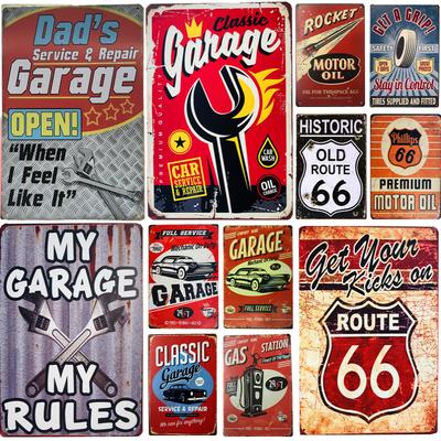 Vintage Papa Werkzeug Garage Metall Blechschilder Öl Bar Rustikale Plakette Wandkunst Poster Man Cave Pub Retro Wanddeko Eisenplatte Malerei