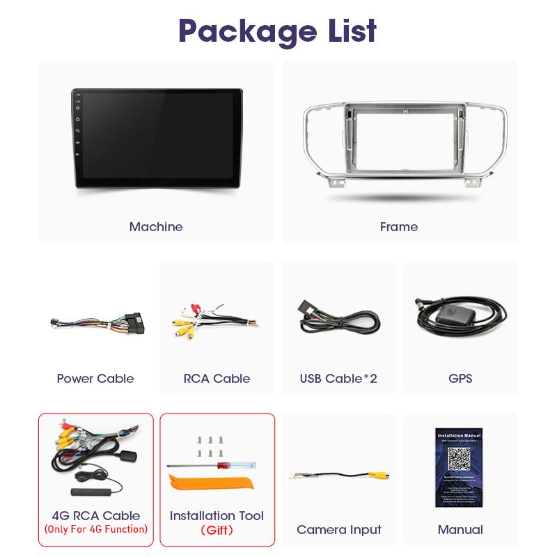 Android 12 Car Radio For KIA Sportage KX5 2016 - 2018 2 Din GPS WIFI Carplay Auto Stereo Intelligent Systems Smart Autoradio