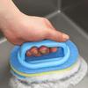 2Pcs Flexible Plastic Sponge Cleaning Fibre Cotton Bathroom Bathtub Brush With Handle